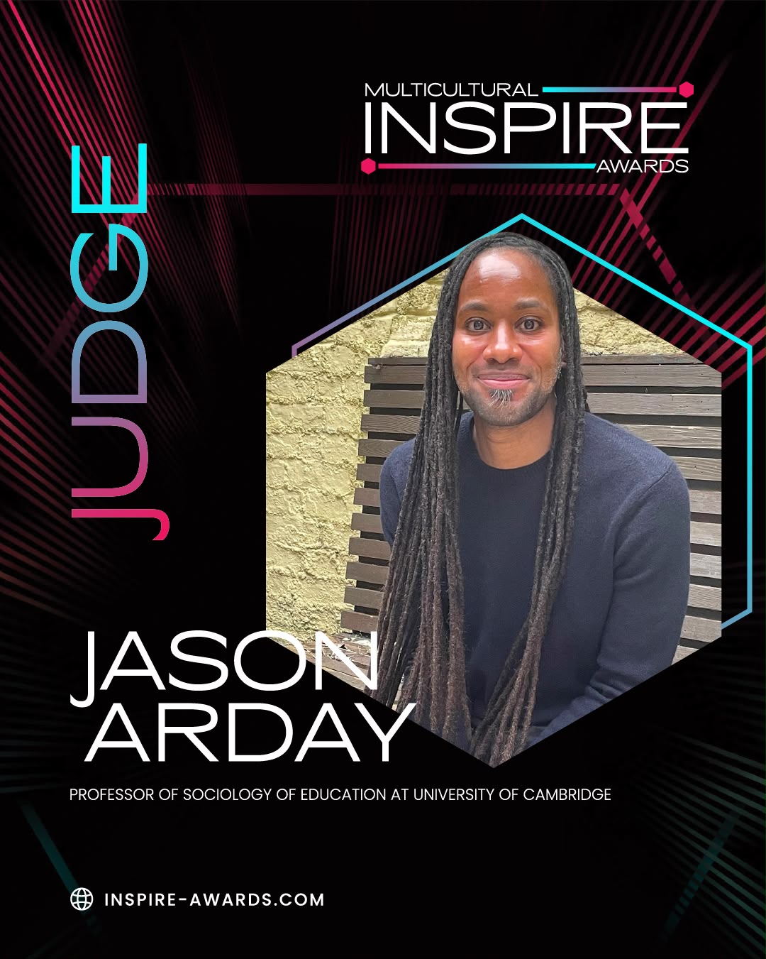 Professor Jason Arday, judge for the Multicultural INSPIRE Awards